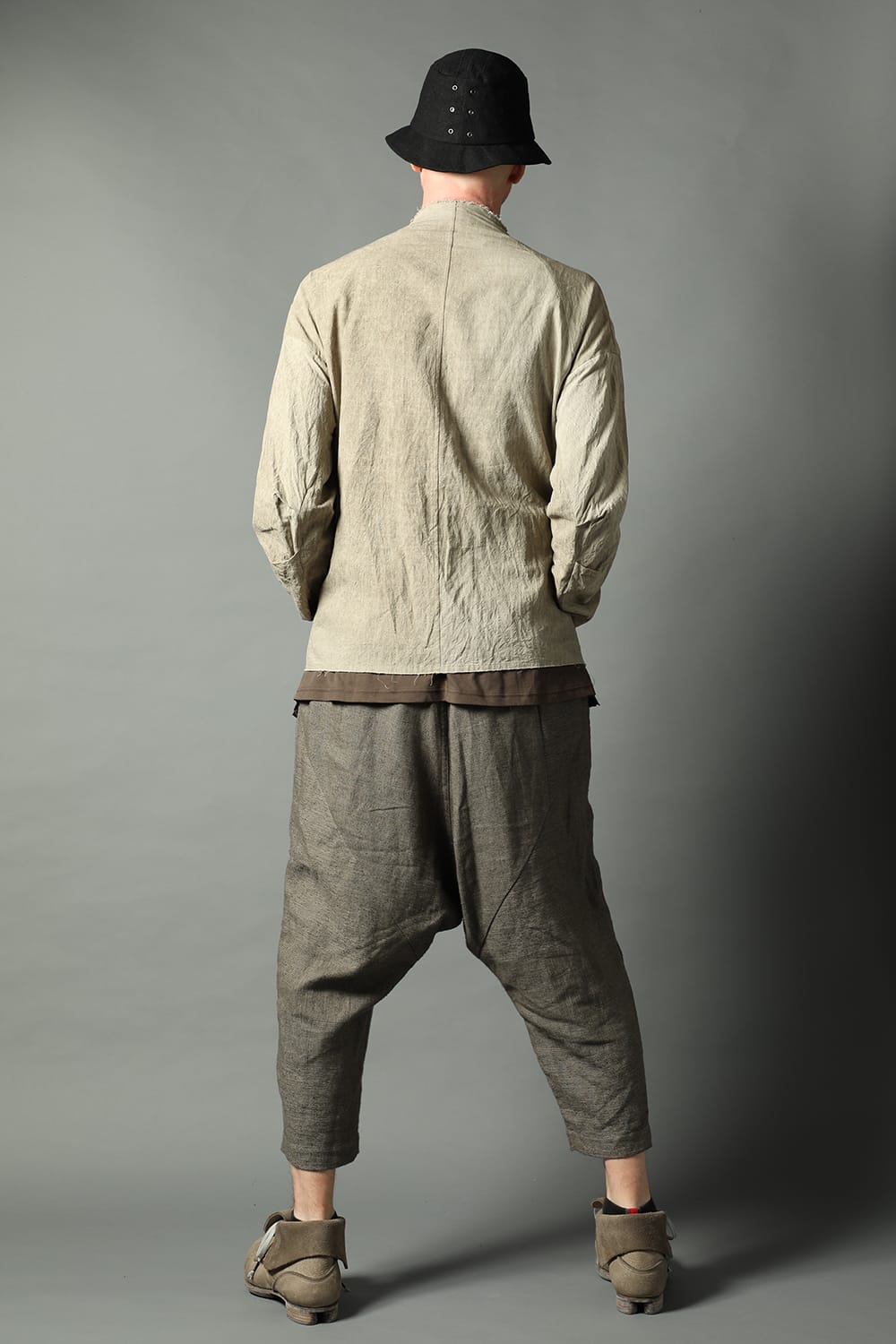 Jacket cotton / linen cold dyed