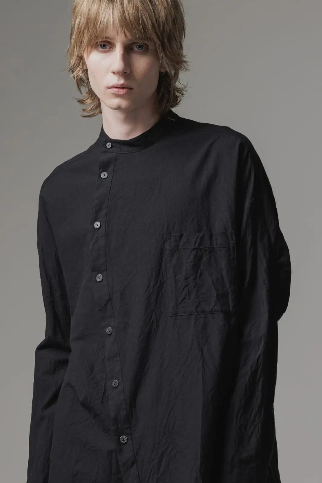 シャツ ノイル シルク コットン グログラン