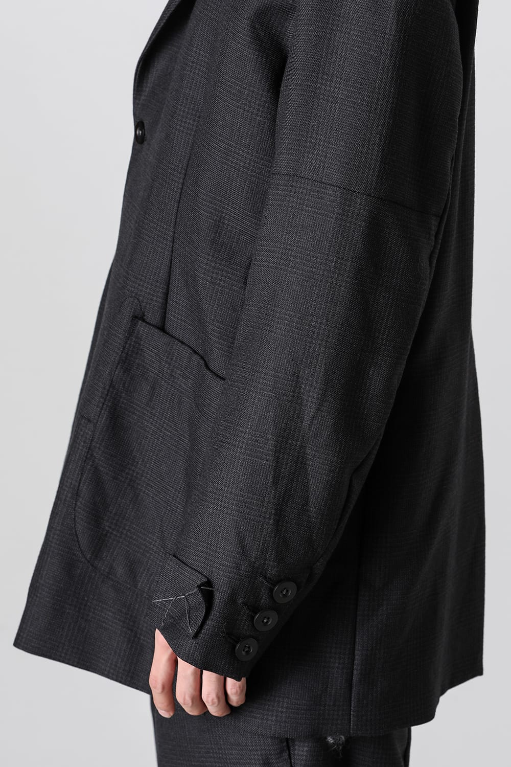 Patch Worked Relax Fit 2B Blazer Glen Check HERBIE