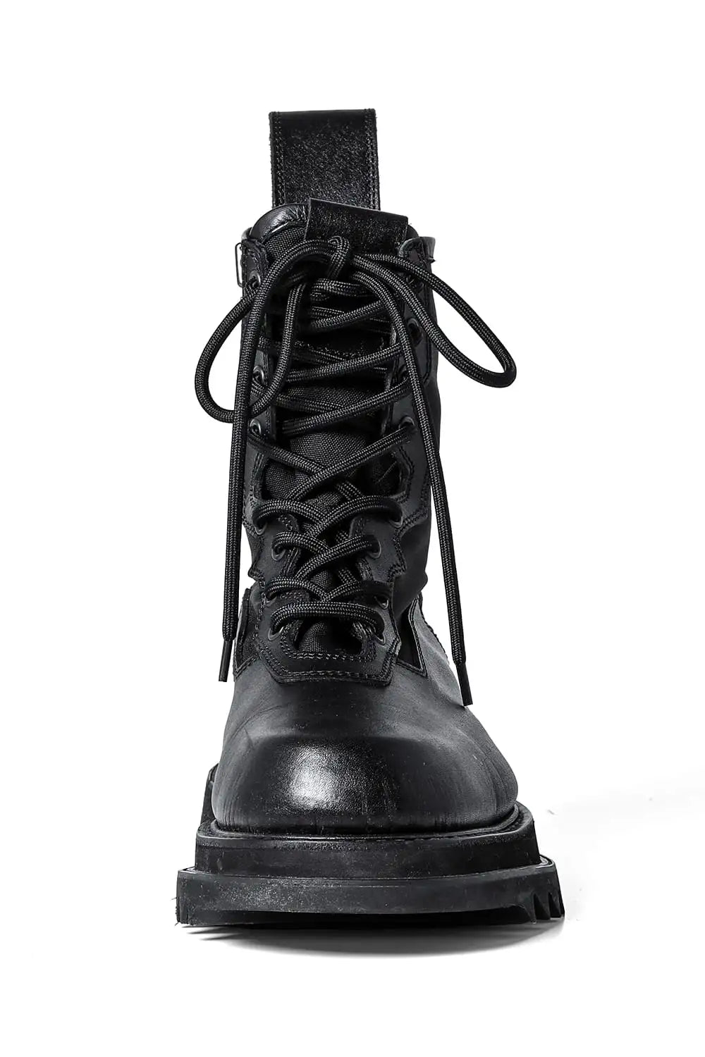 Cow Skin Lace Up Boots