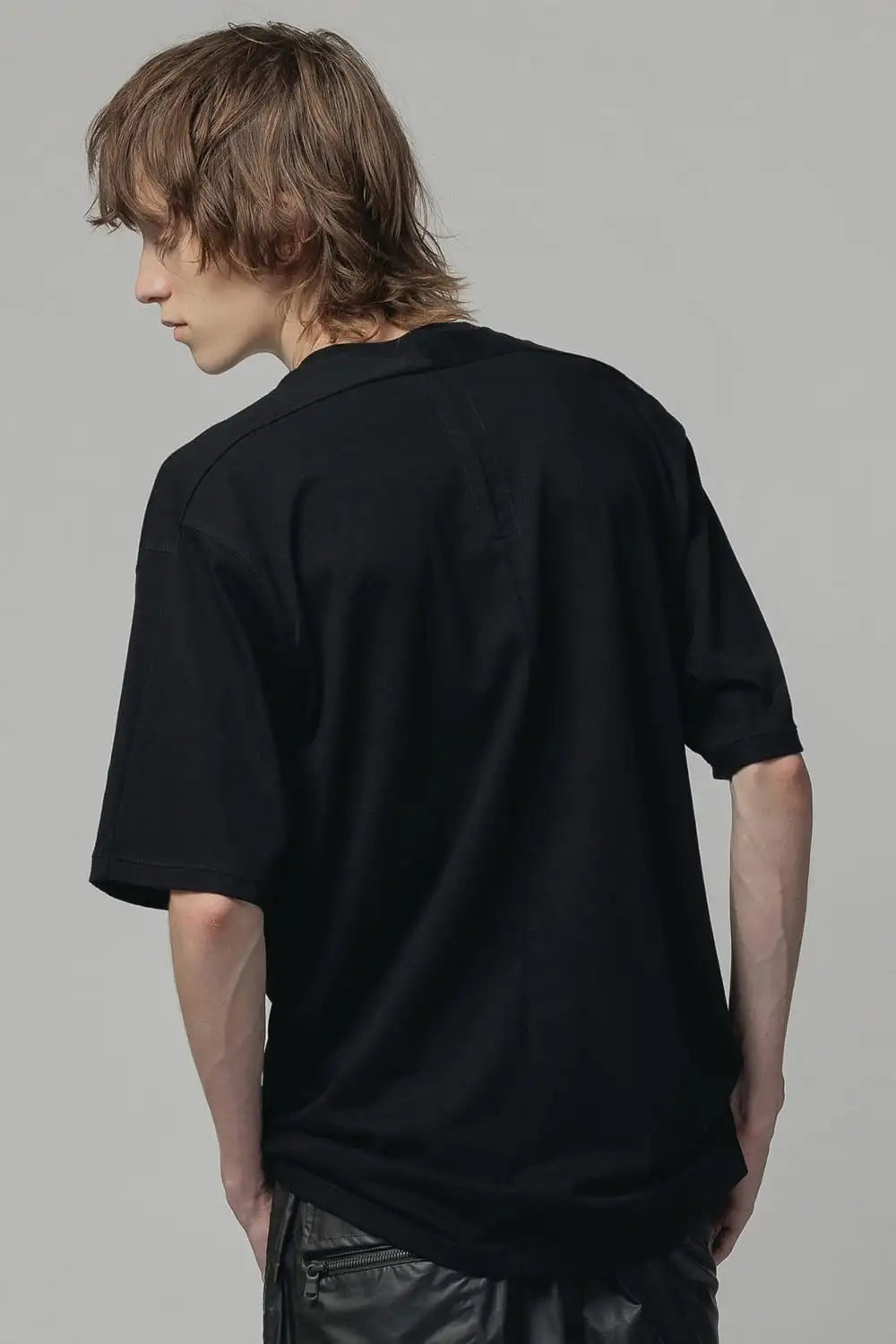 Cotton Jersey Embroidered S/S Tee Black