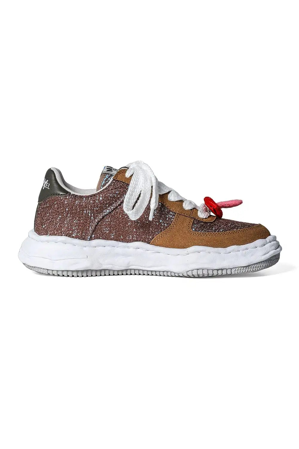 71 MICHAEL×MIHARA YASUHIRO Sneaker  EMBROIDERY WAYNE With BROOCH Brown