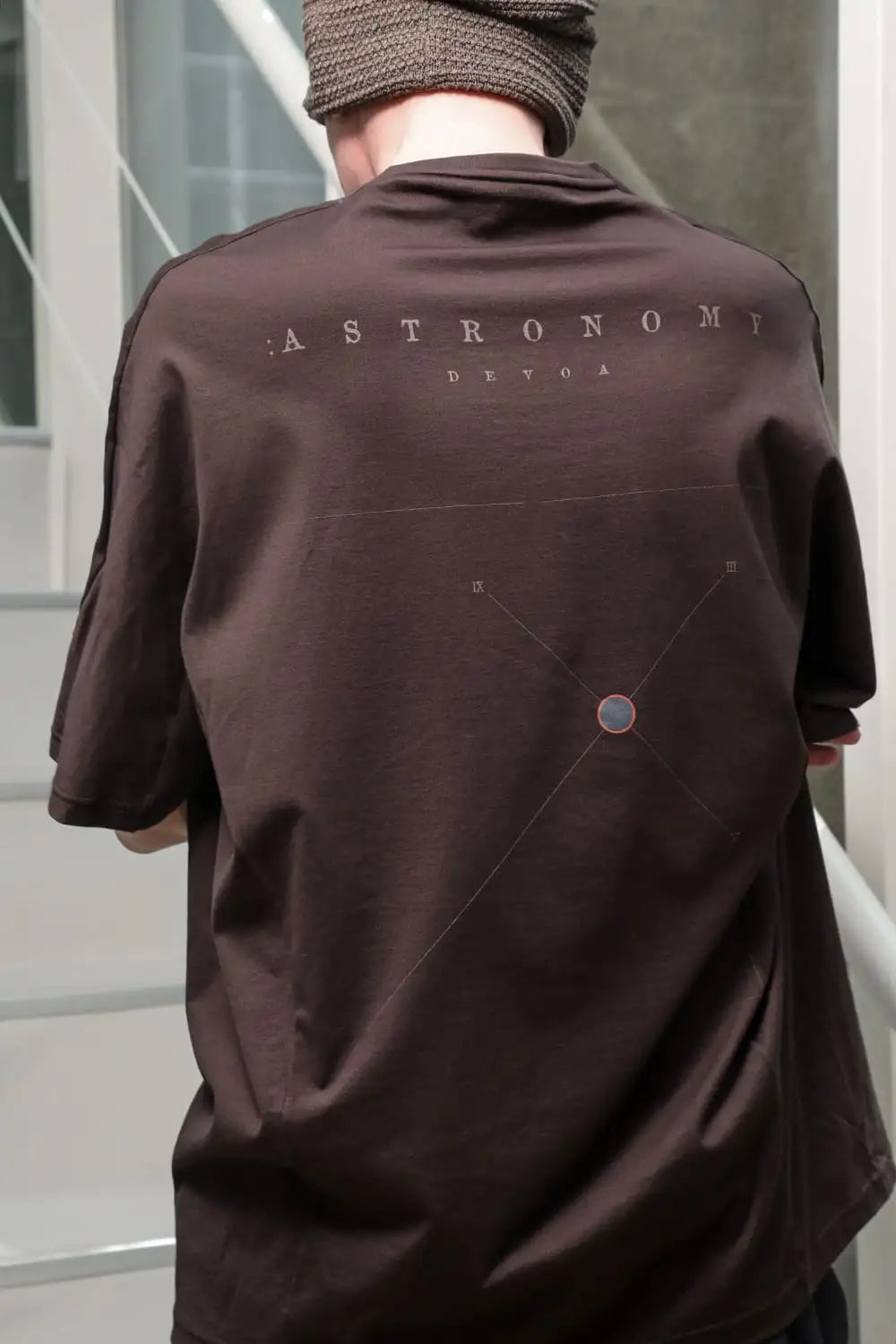 Short sleeve astronomy print B Brown