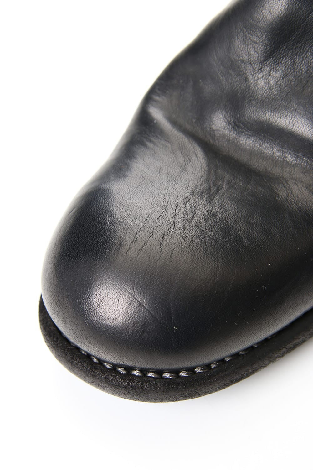 Middle Back Zip Boots Single Sole - Horse Full Grain Leather - 988