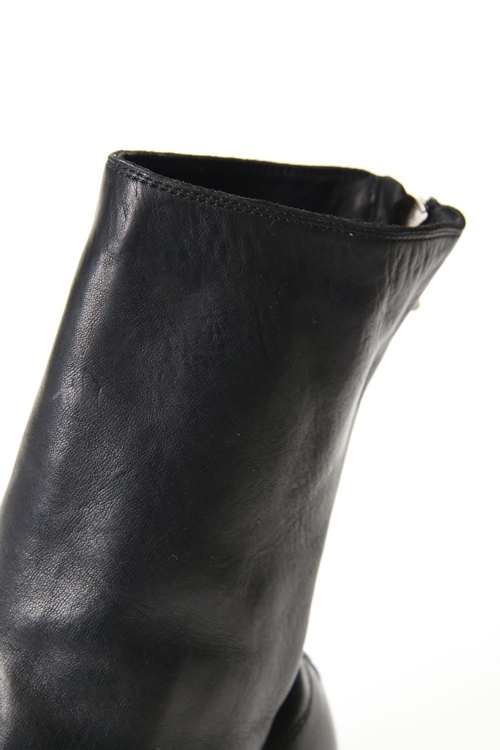 Middle Back Zip Boots Single Sole - Horse Full Grain Leather - 988