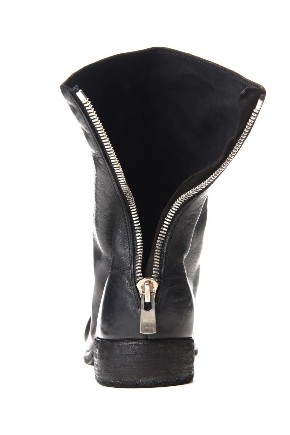 Middle Back Zip Boots Single Sole - Horse Full Grain Leather - 988