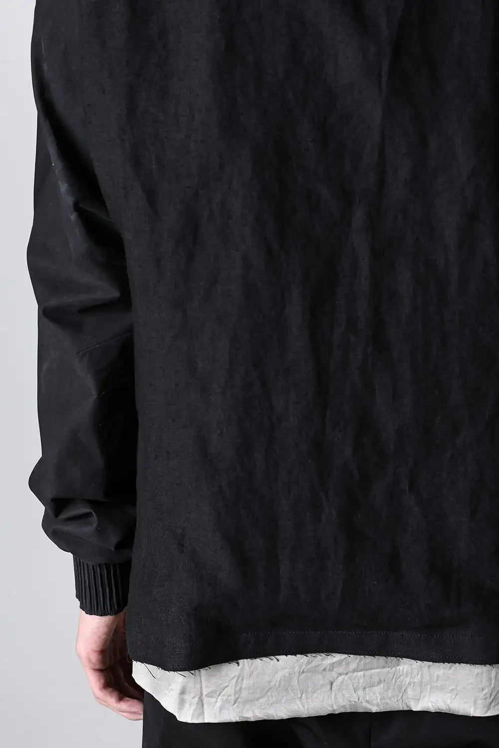 Hooded jacket soft nubuck cow leather