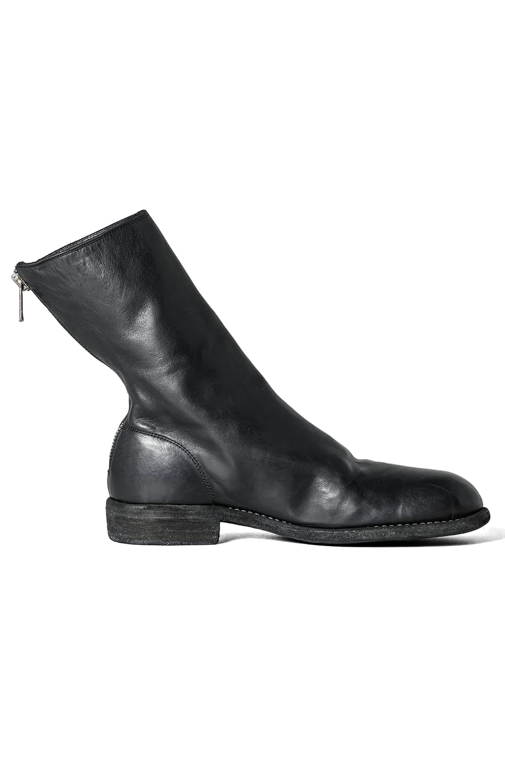 Back Zip Mid Boots - Horse Full Grain Leather - 988X