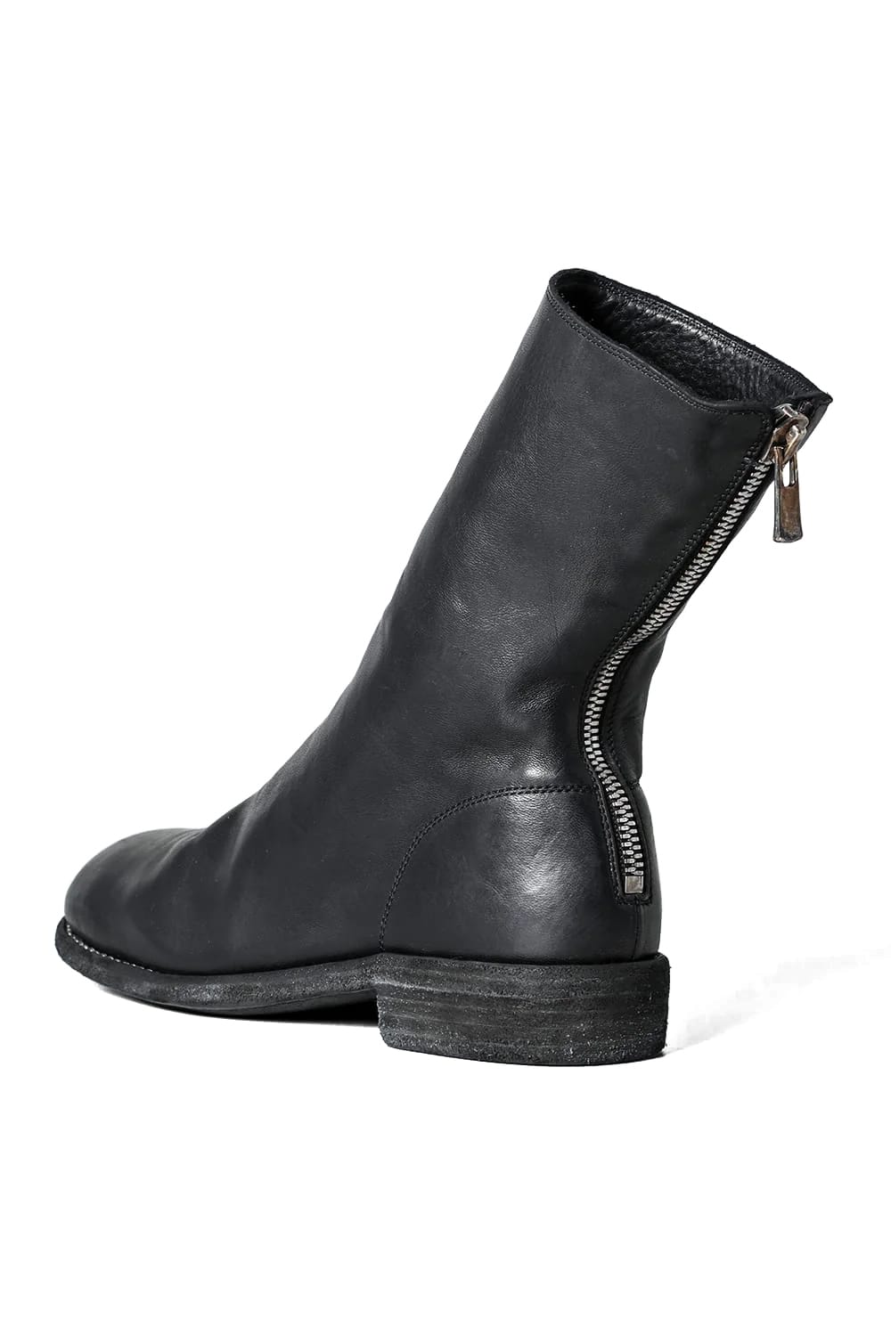 Back Zip Mid Boots - Horse Full Grain Leather - 988X