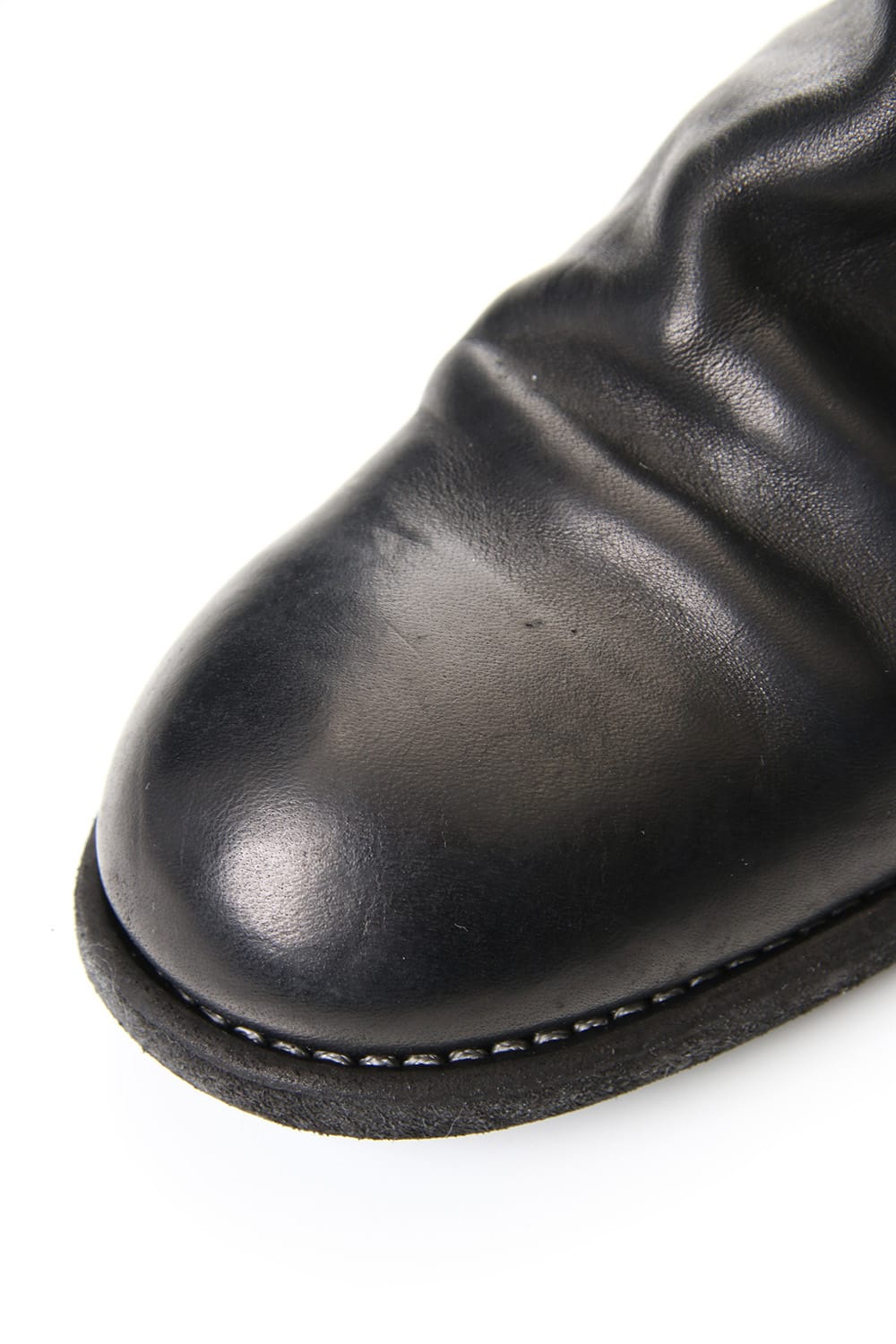 Long Back Zip Boots Single Sole - Horse Full Grain Leather - 989