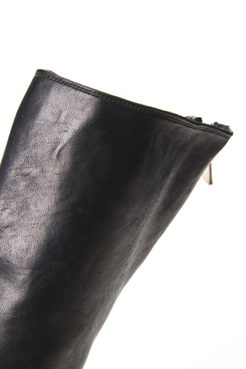 Long Back Zip Boots Single Sole - Horse Full Grain Leather - 989