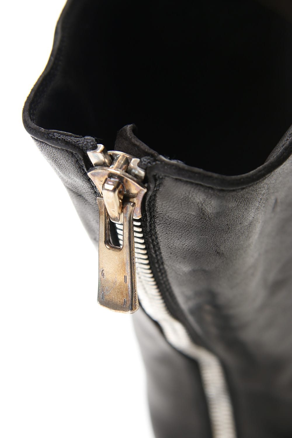 Long Back Zip Boots Single Sole - Horse Full Grain Leather - 989