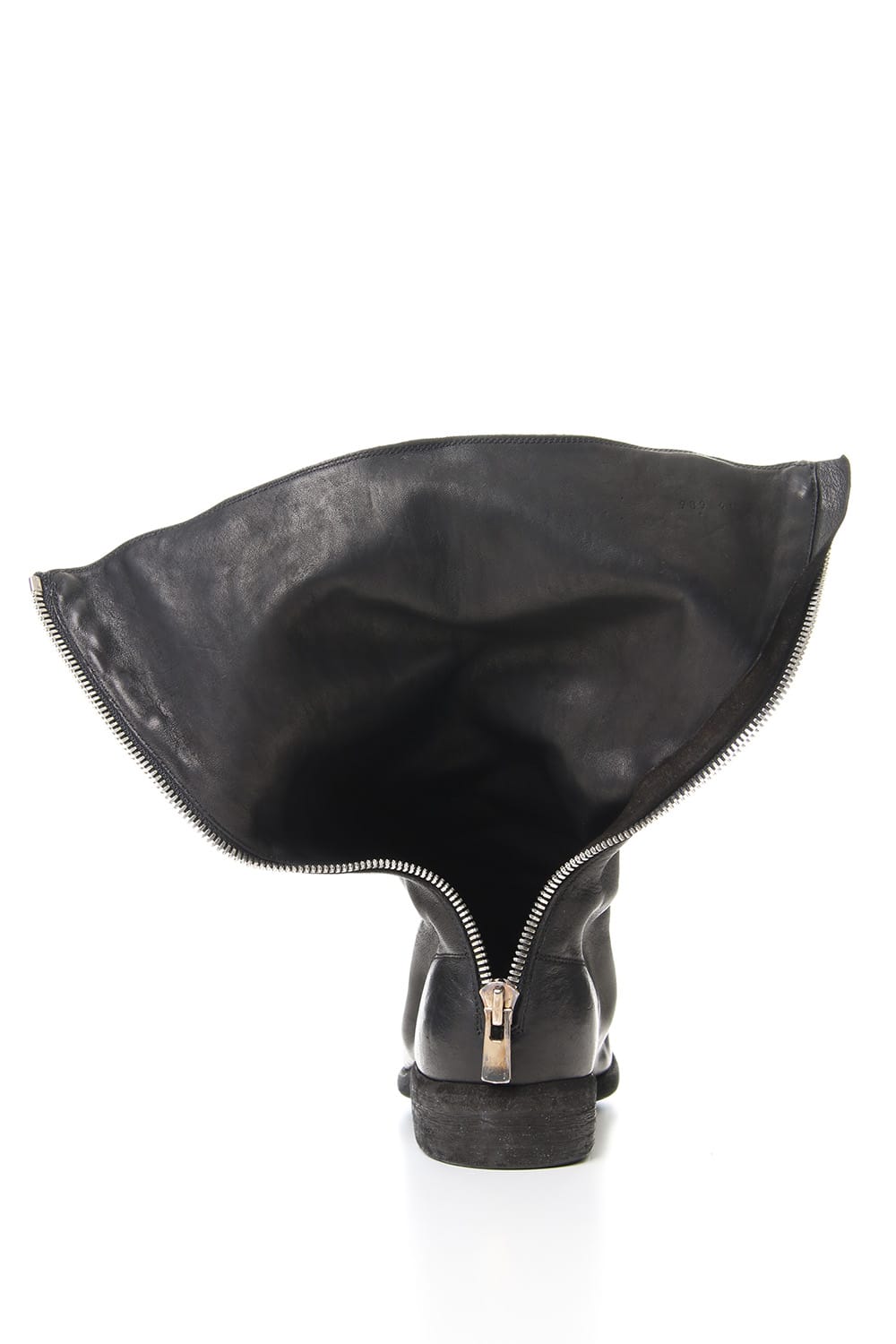 Long Back Zip Boots Single Sole - Horse Full Grain Leather - 989