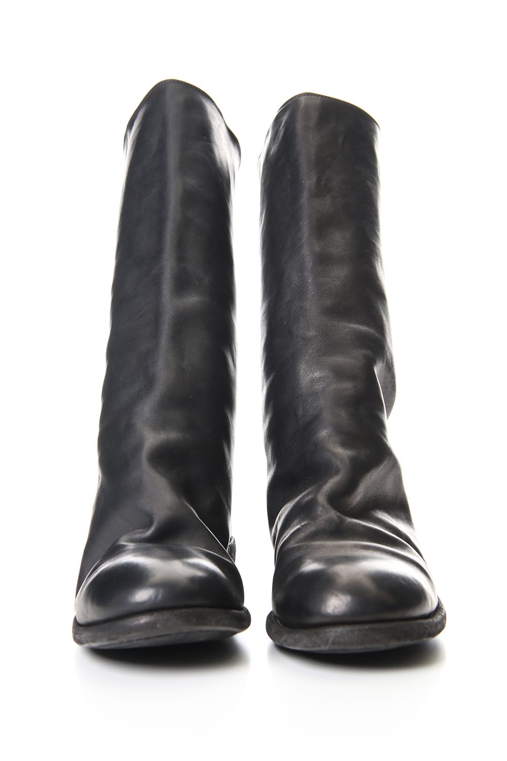 Long Back Zip Boots Single Sole - Horse Full Grain Leather - 989