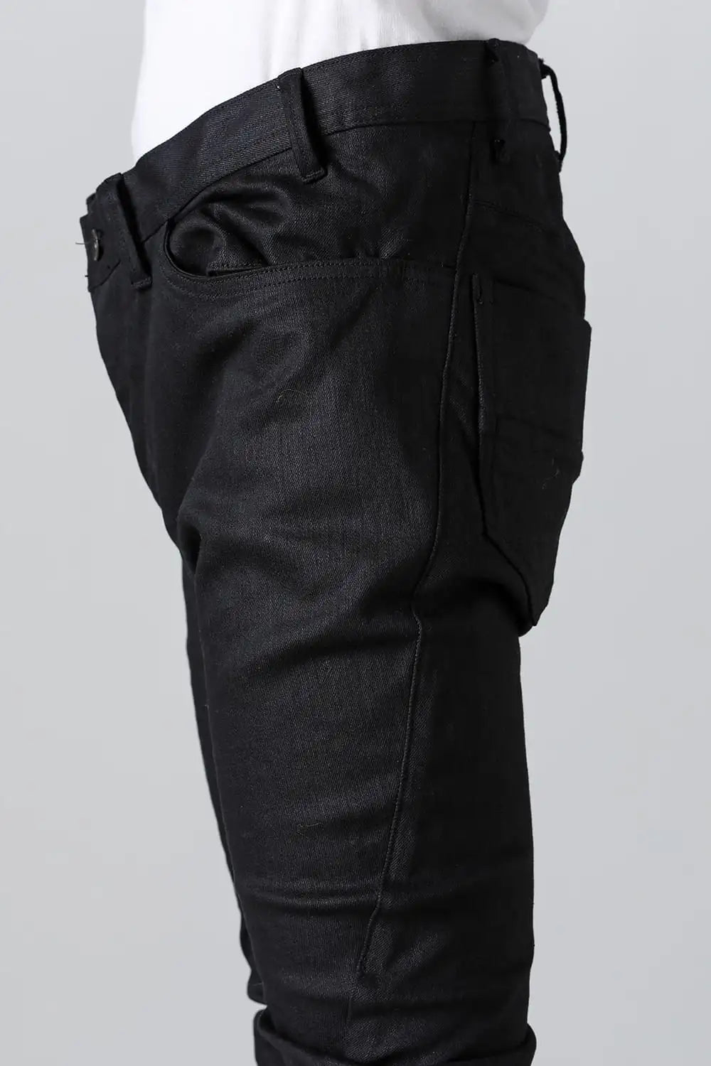 10.5oz Stretch Denim Skinny Pants Black