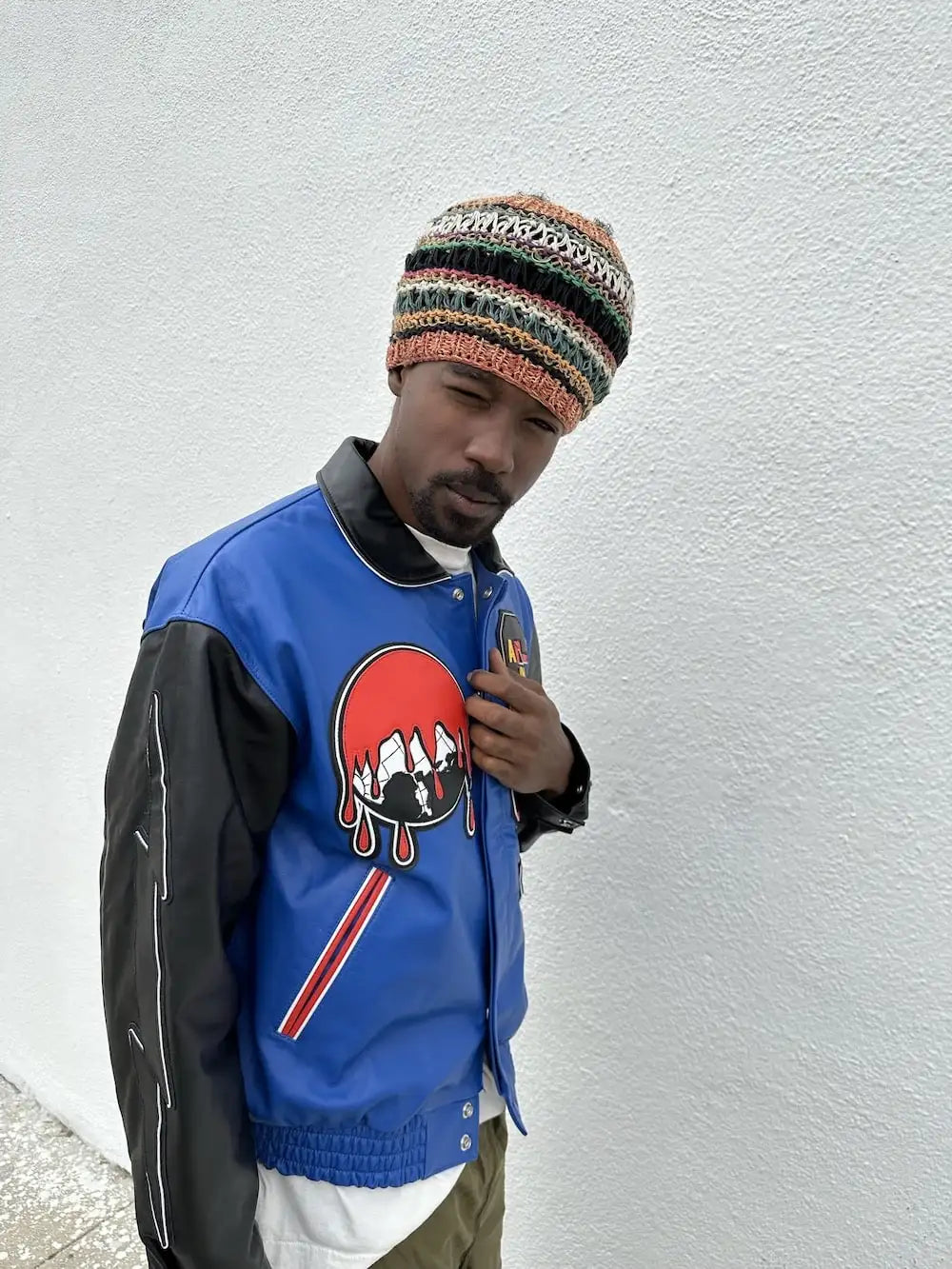 DENIM TEARS × SAINT Mxxxxxx HOLY GRAIL Varsity Jacket