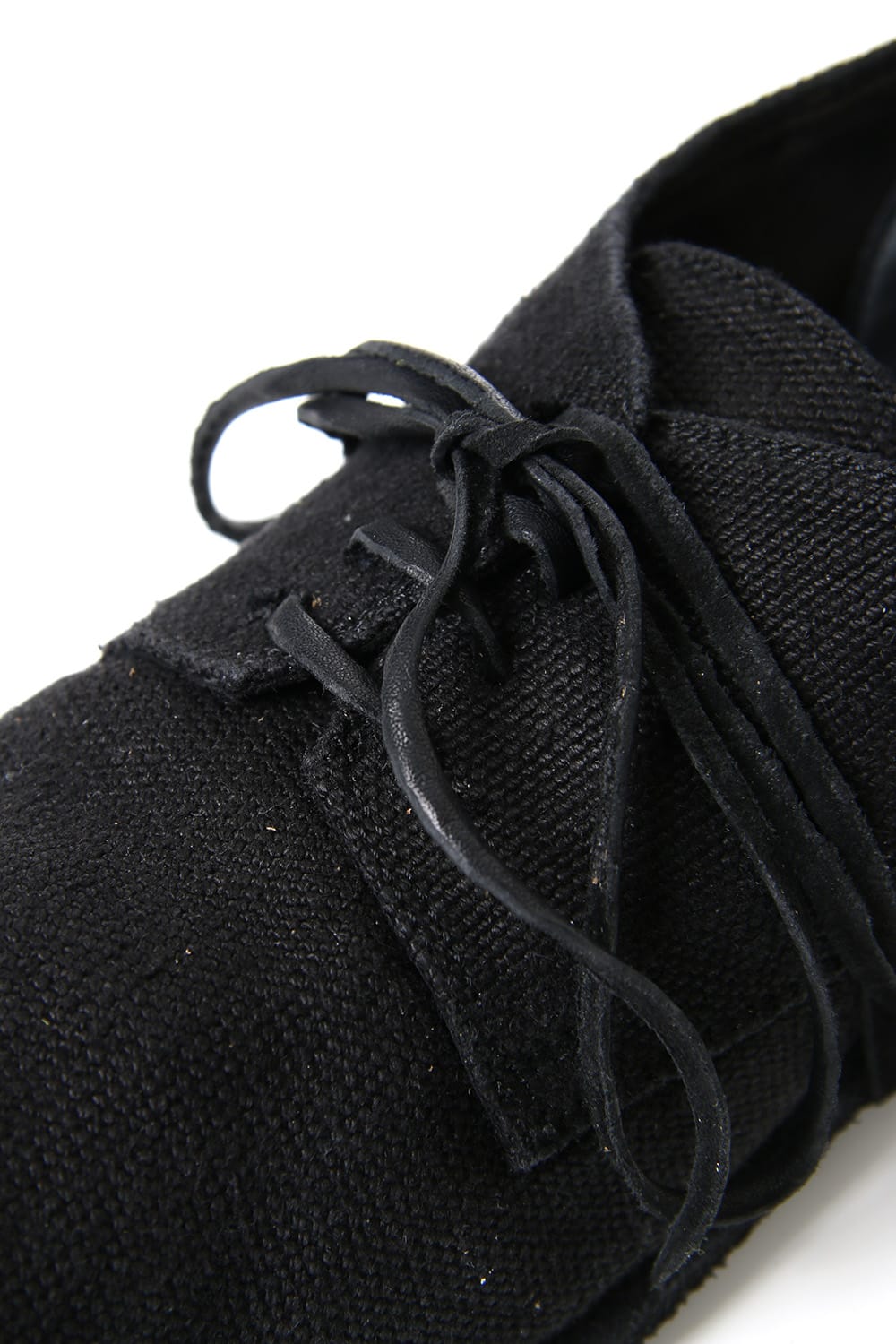 Classic Derby Shoes Laced Up Single Sole - 992  Linen - Black