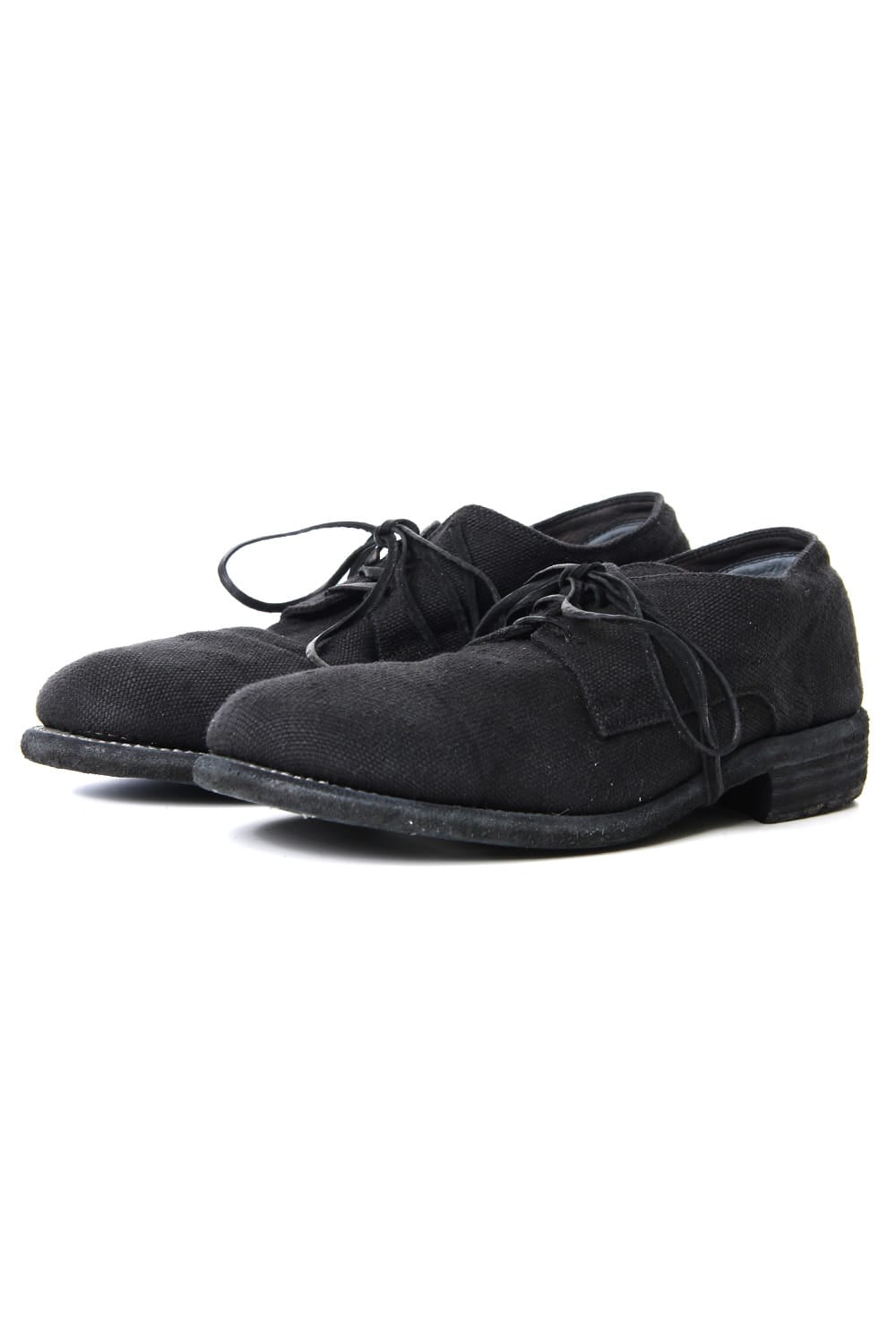 Classic Derby Shoes Laced Up Single Sole - 992  Linen - Black