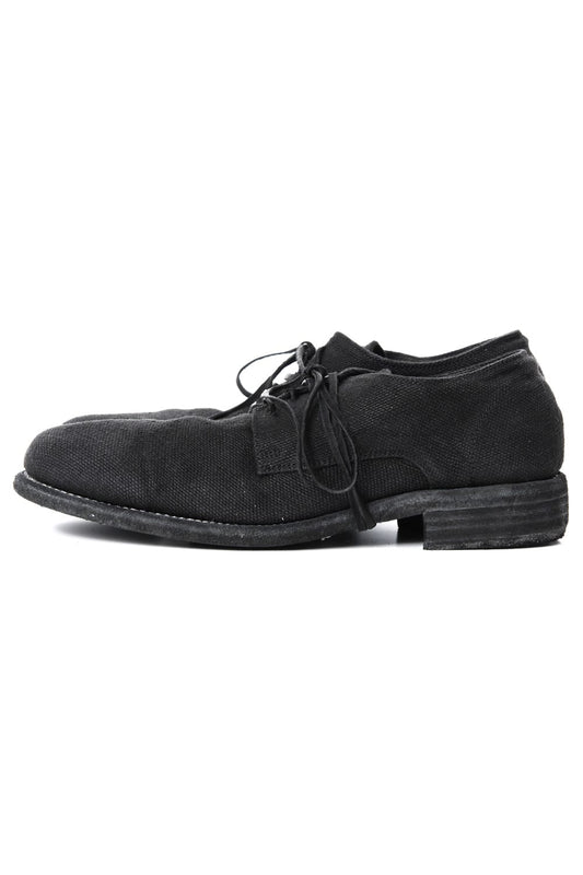 Classic Derby Shoes Laced Up Single Sole - 992  Linen - Black