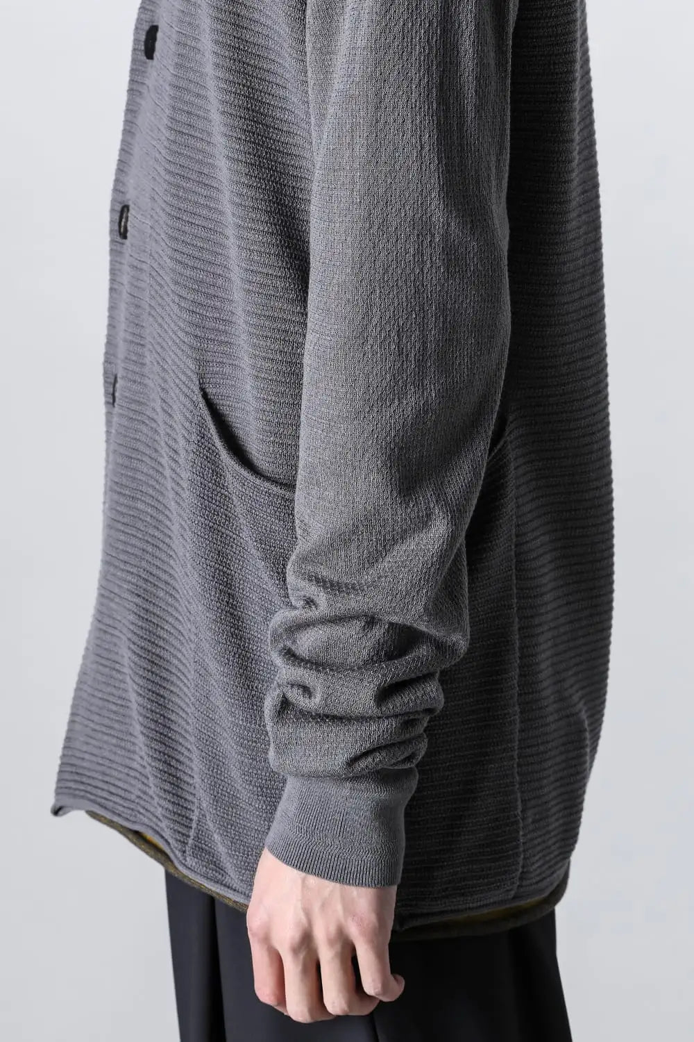 Knit cardigan cotton / linen / silk Gray