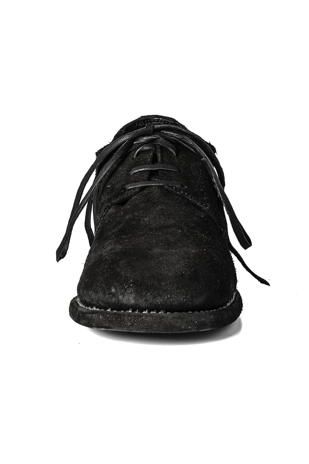 Classic Derby Shoes Laced Up Single Sole - Horse Reverse - 992X Black