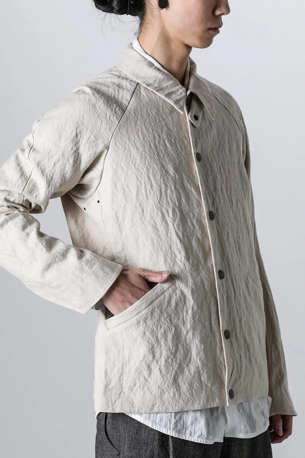 ジャケット カナパコットンメタルシュリンク