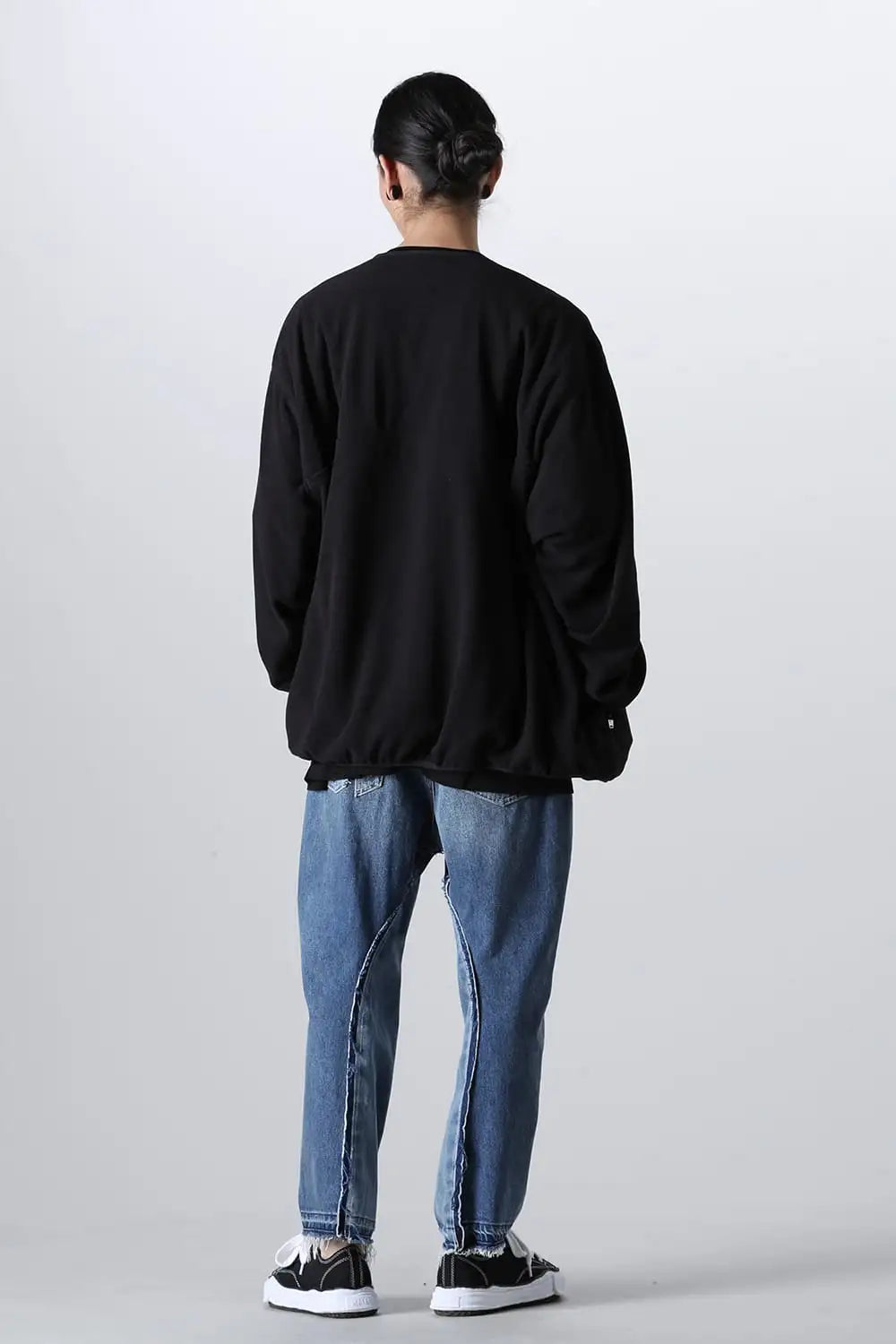 back gusset sleeve full zip fleece jacket.(solid)