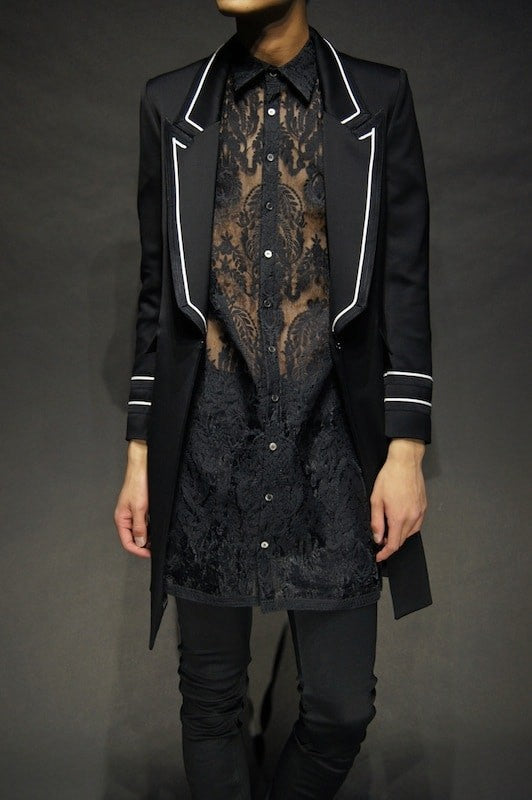 GalaabenD 16PS Tuxedo Cloth Long Jacket BLK×WHT