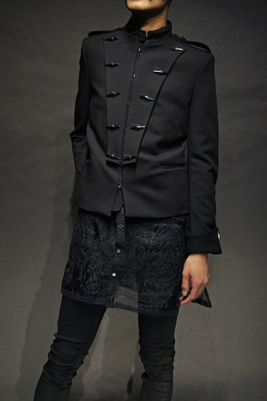 GalaabenD  16SS Matt Power Stretch Napoleon Jacket BLACK