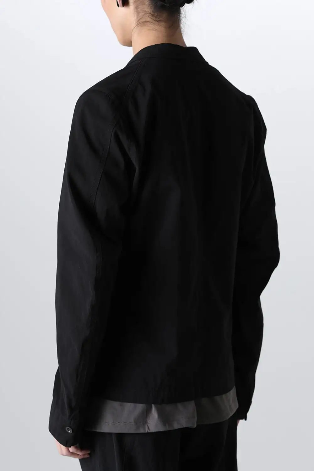 強撚ドライコットン ジャケット  ブラック