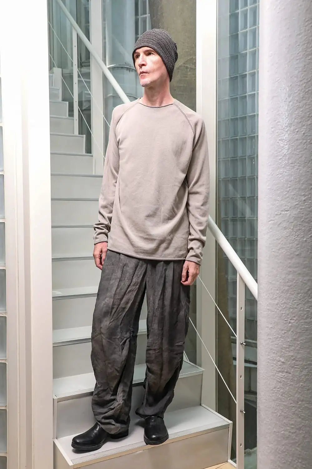 ロングスリーブハイツイストコットン Light Gray