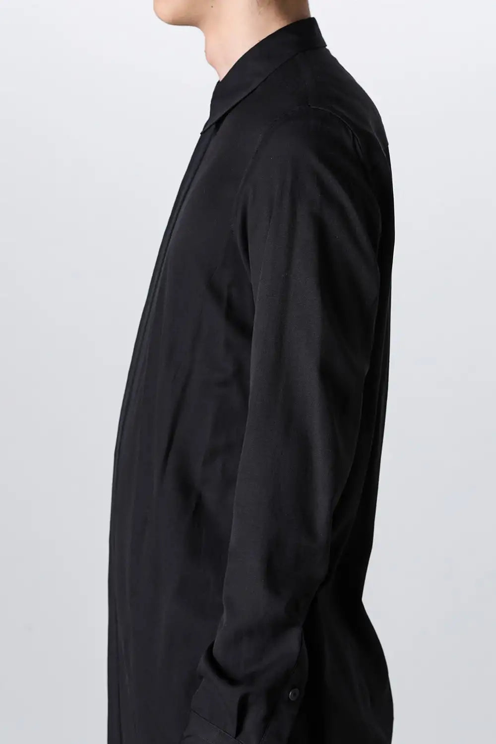 Rayon / Cotton Cloth Regular Collar Long Shirt