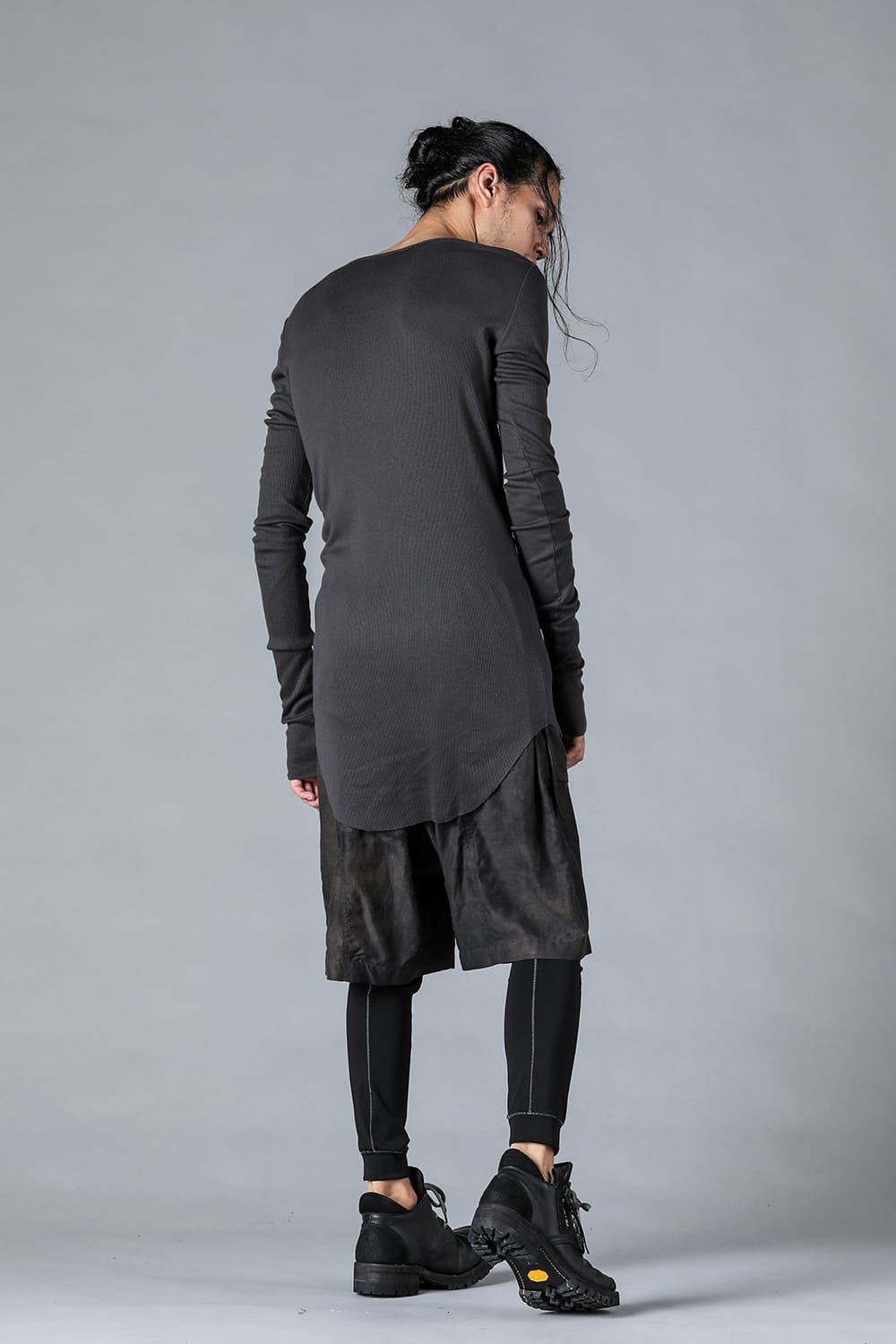 Modal x Cotton Ribbed Terry Robe Sleeve T-Shirt