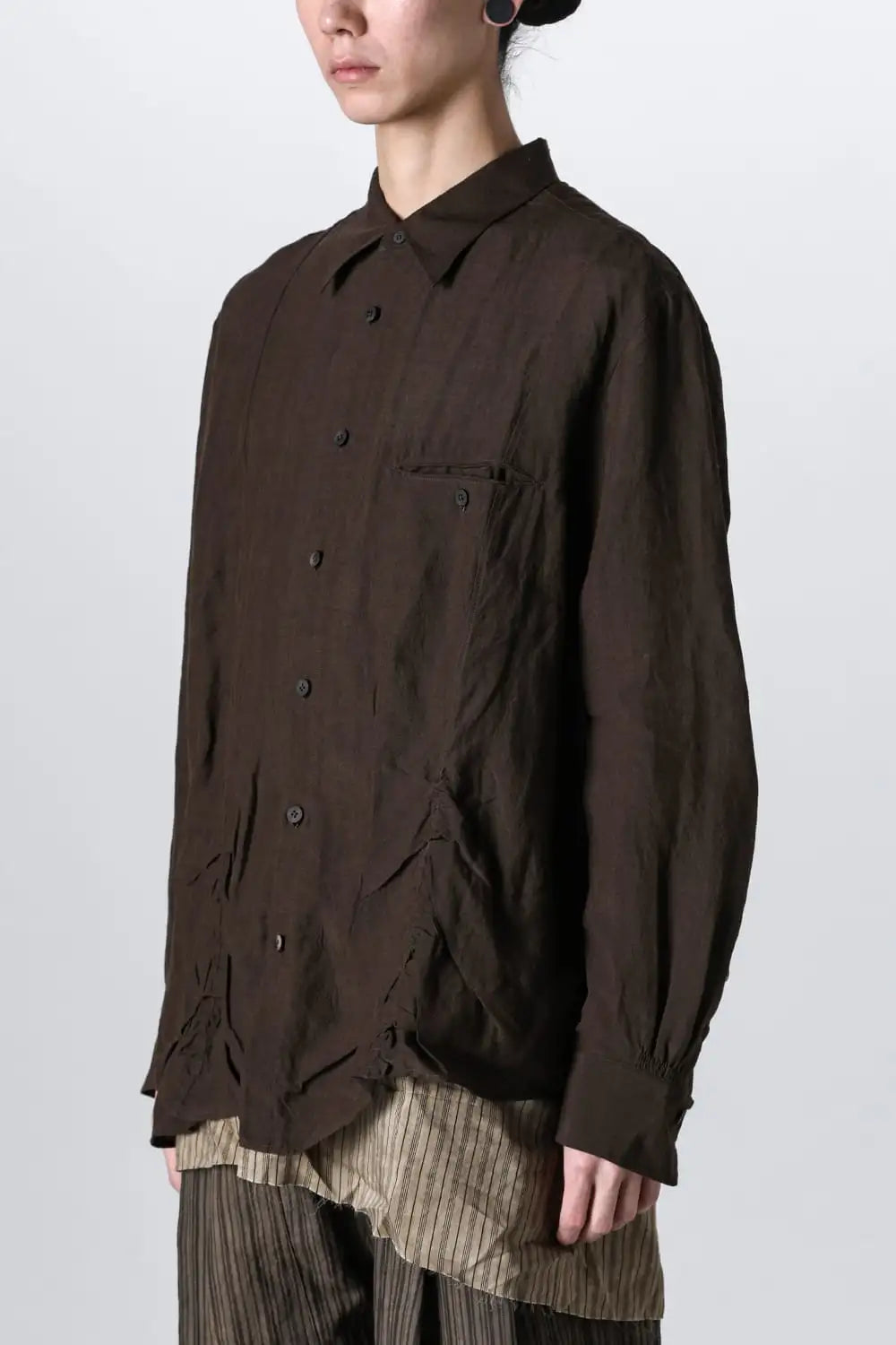 Layered Wrinkled Effect Shirt