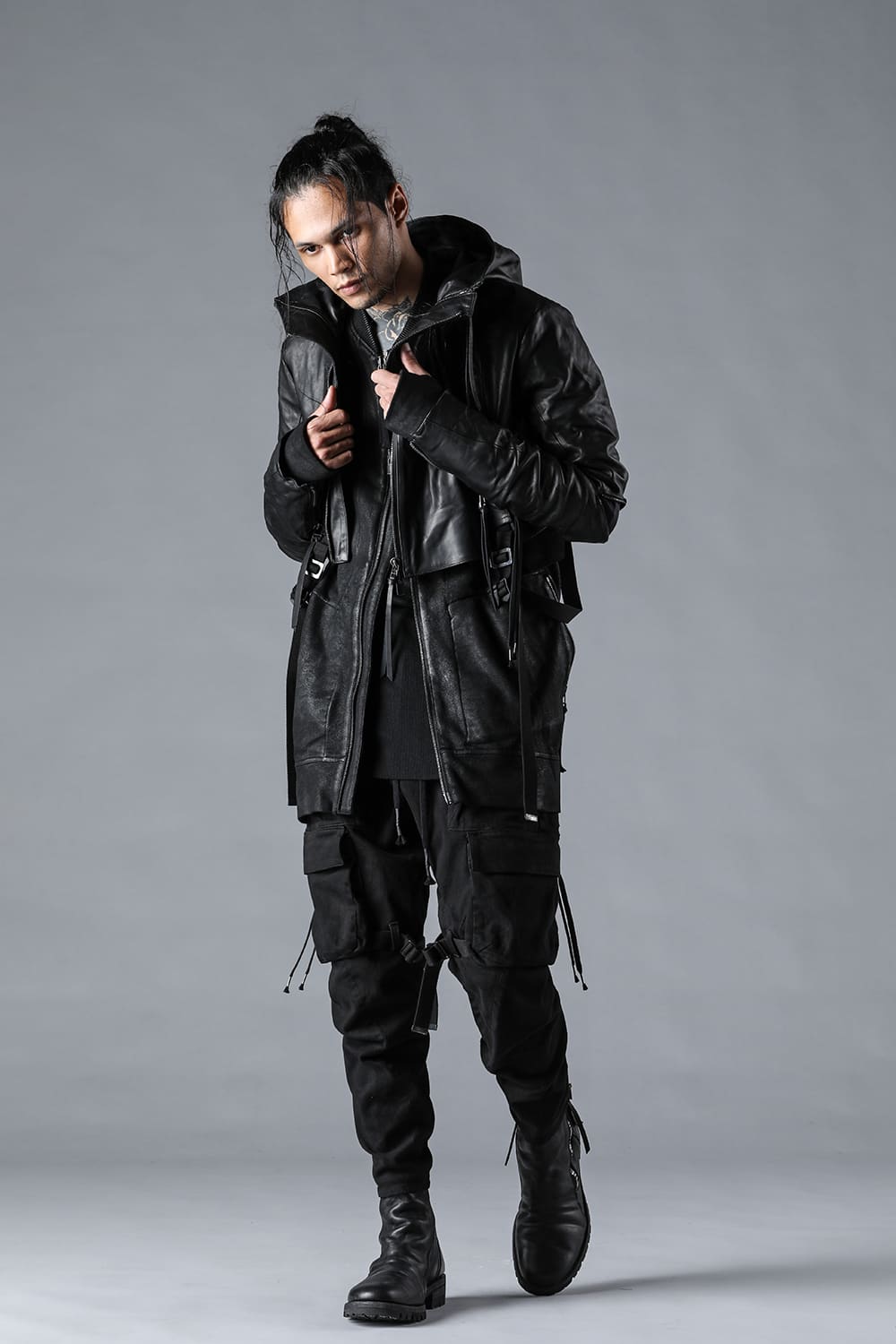 Horse Leather Cropped Jacket