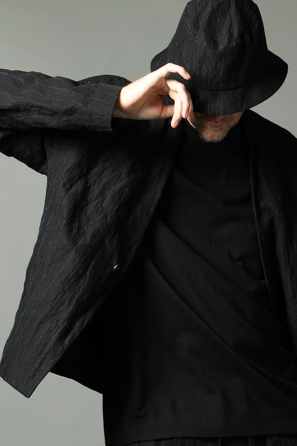 Jacket cotton linen metal shrink