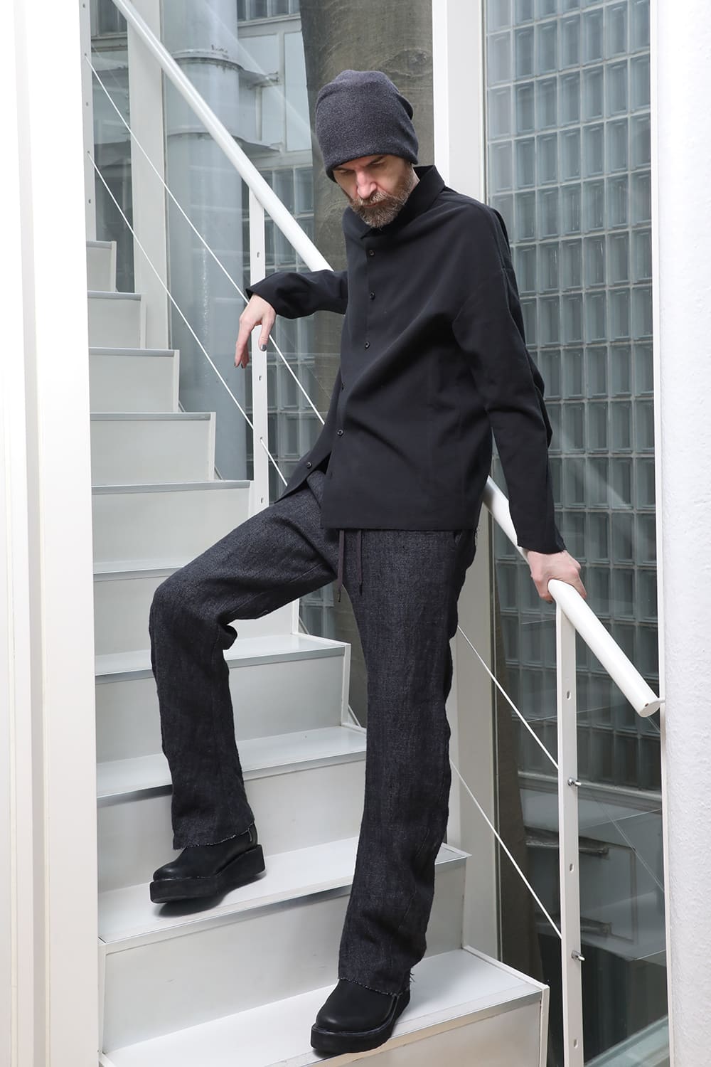 シャツ ルーズフィット コットン/シルク