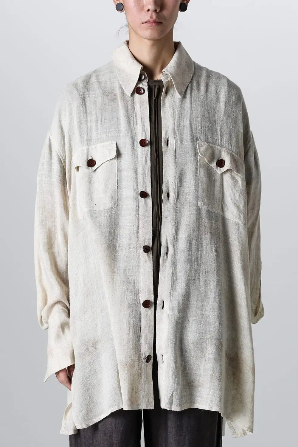 Hand Dyed DB Pocket Oversized Shirt
