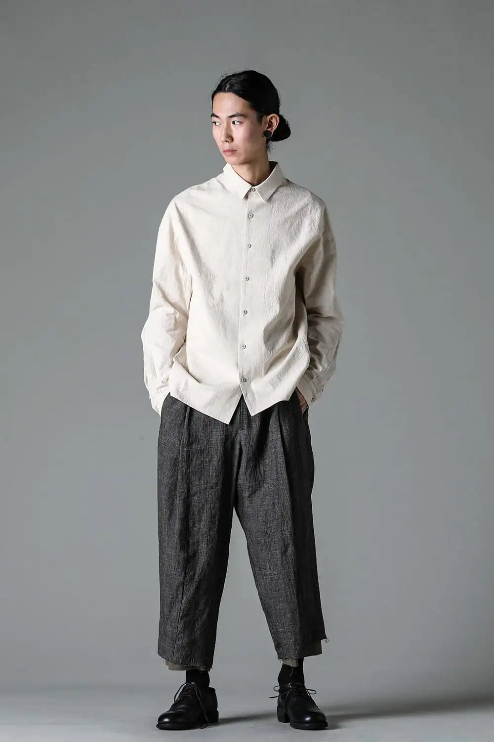 シャツ ルーズフィット コットンヘンプ