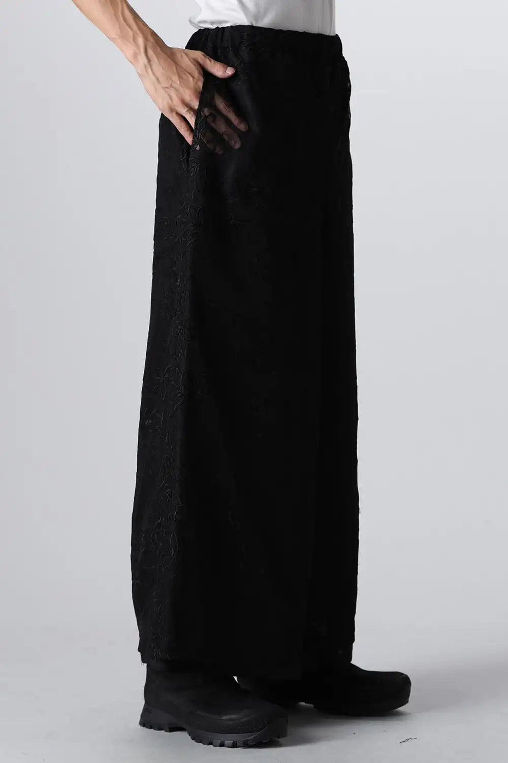 Lace Layered Wide Pants