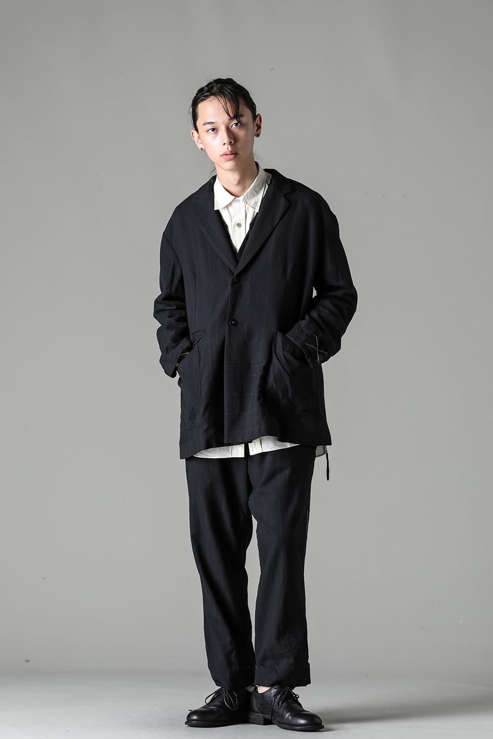 Patch Worked Relax Fit Blazer Stripe Serge Wool HERBIE