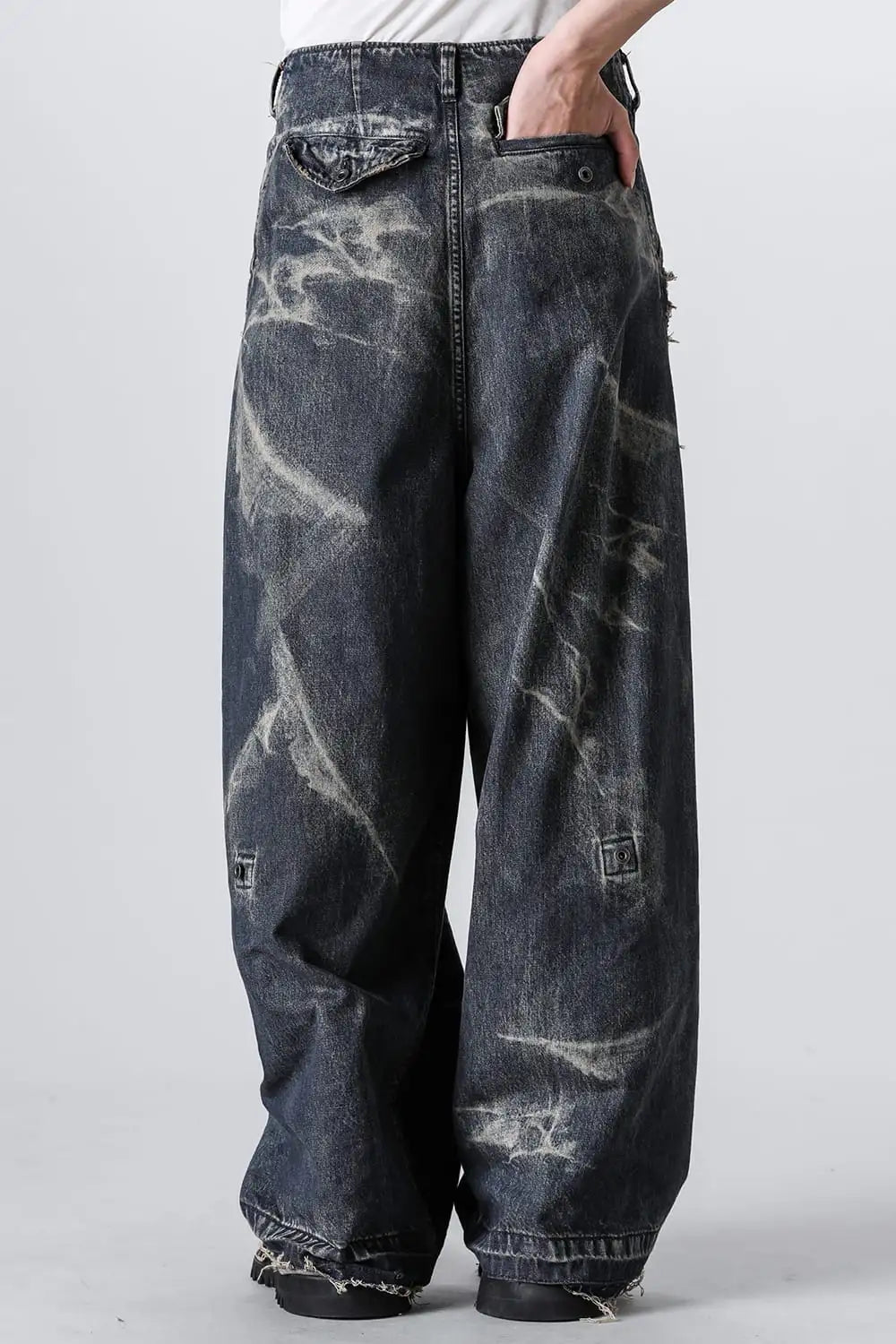 10oz Breach Wide Denim Pants Indigo