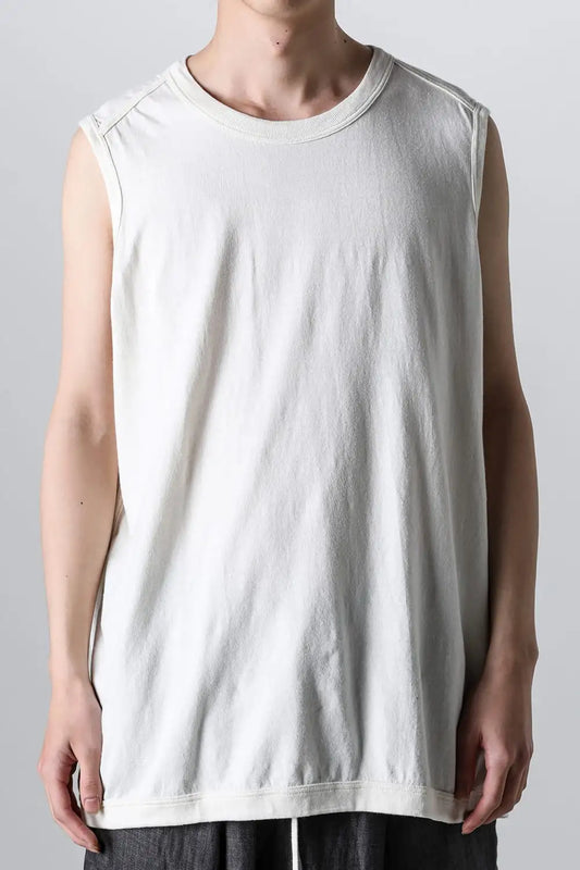 SLEEVELESS TEE Cotton Hemp Jersey KINARI