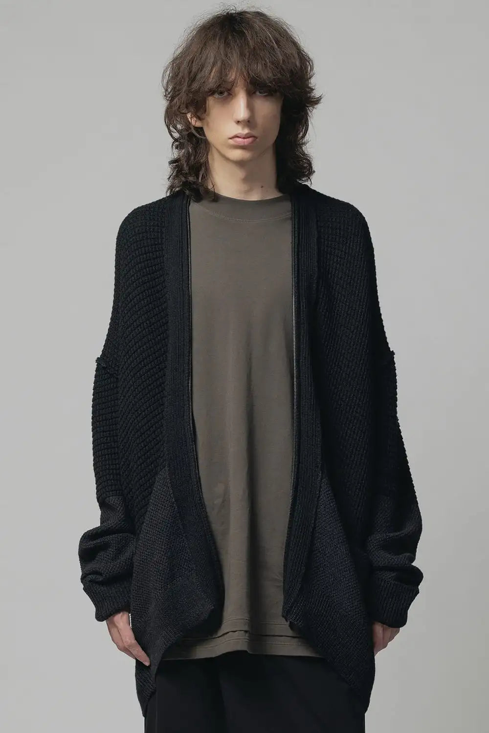 7G Knit Cardigan  Black