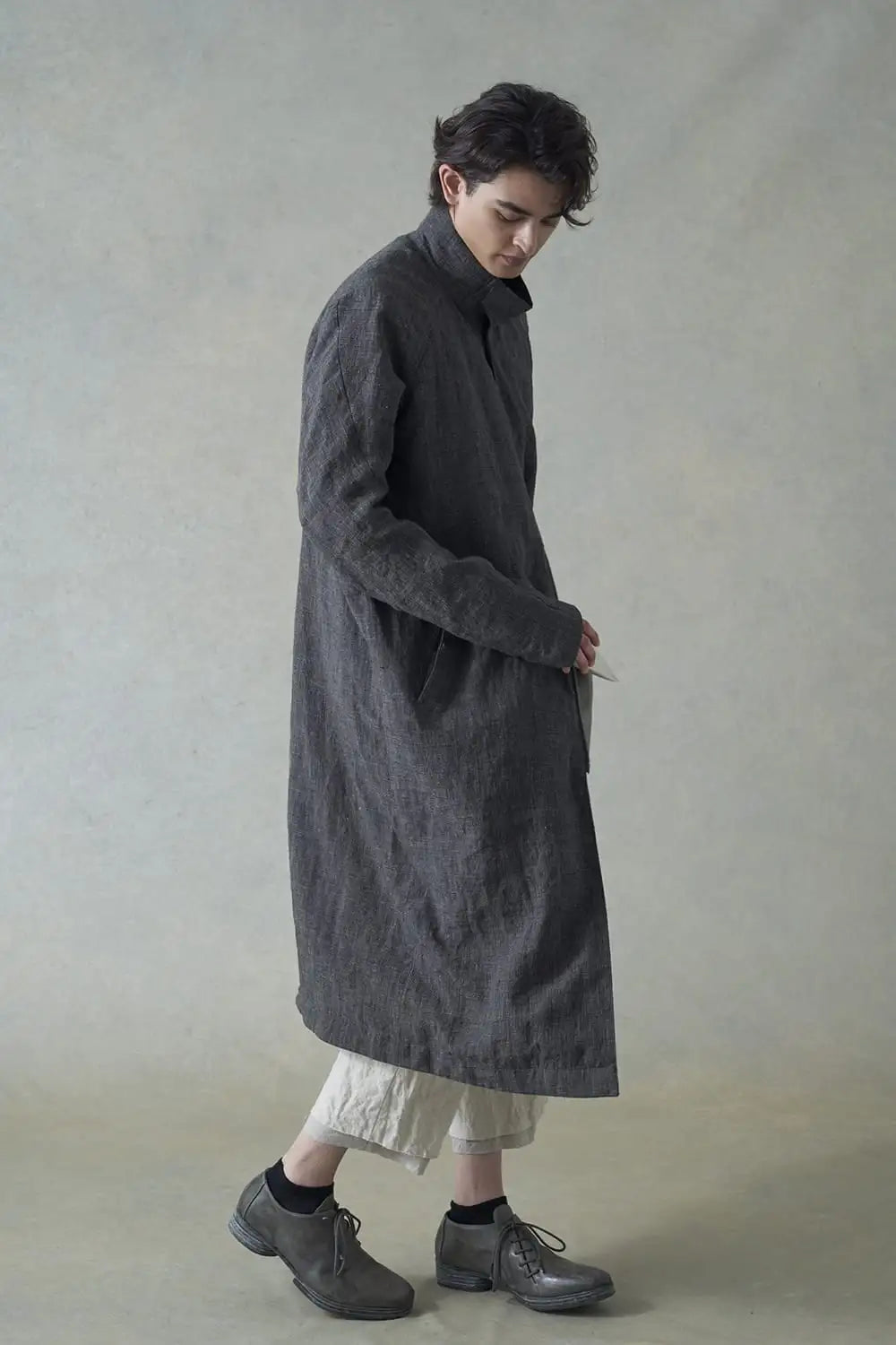 Coat linen / glen check