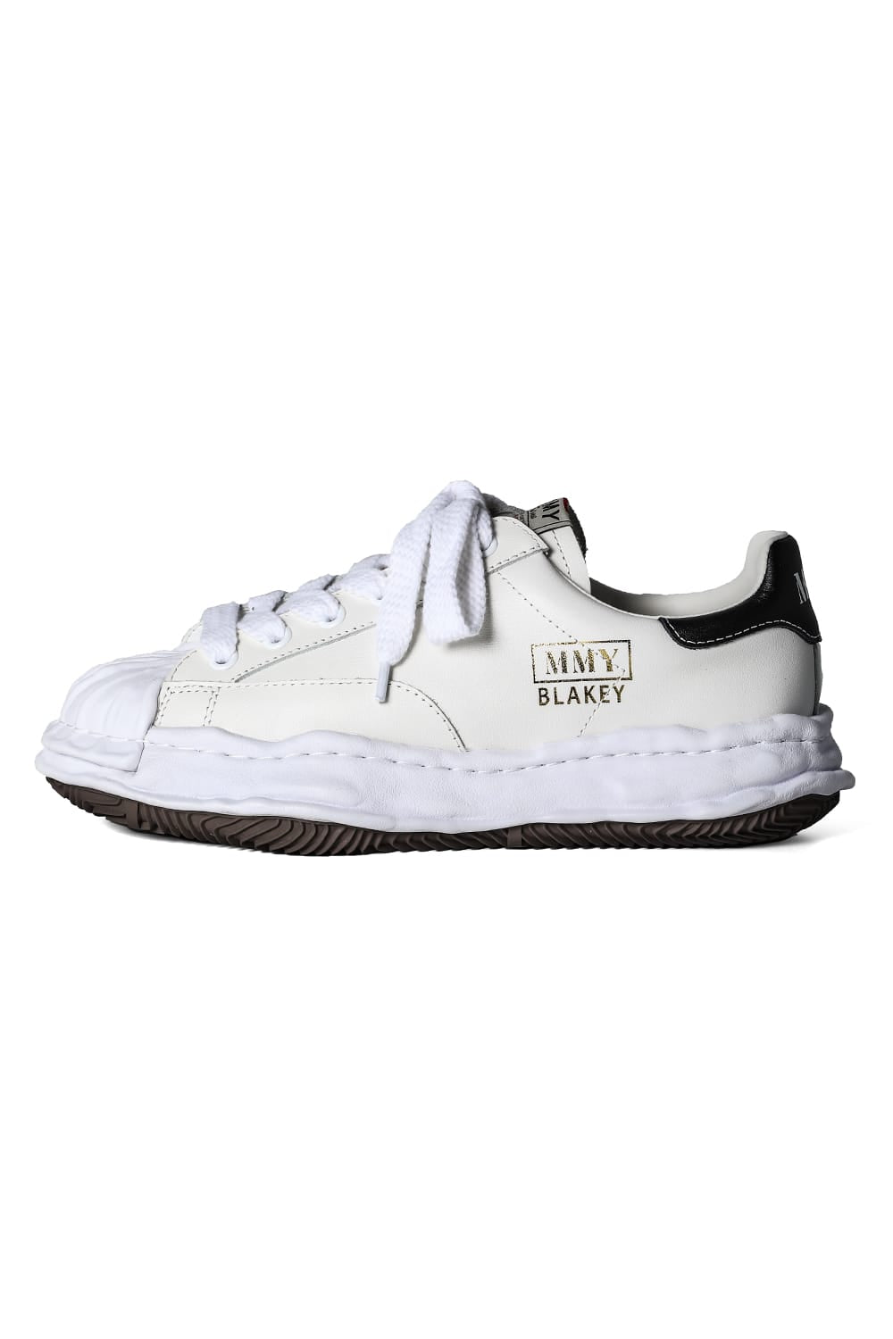 BLAKEY Original sole leather Low-cut sneakers White