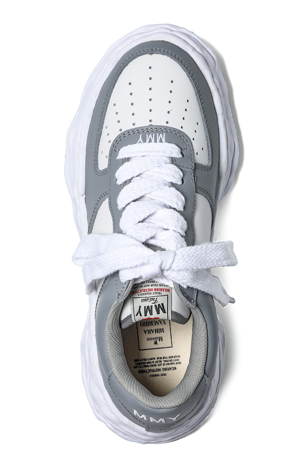 WAYNE Original sole leather Low-Top sneakers Gray / White