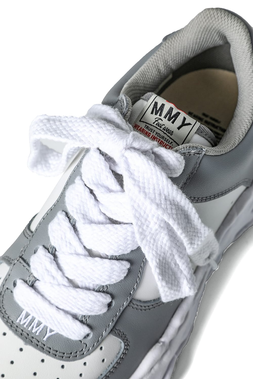 WAYNE Original sole leather Low-Top sneakers Gray / White