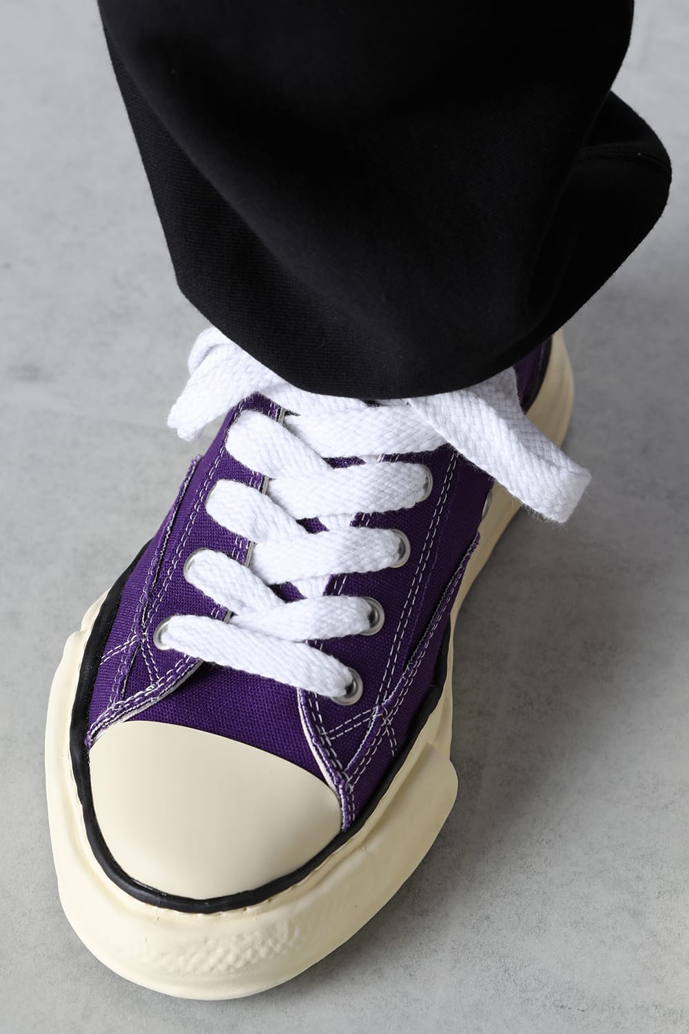 PETERSON canvas Low-cut sneakers  Vintage like sole Purple
