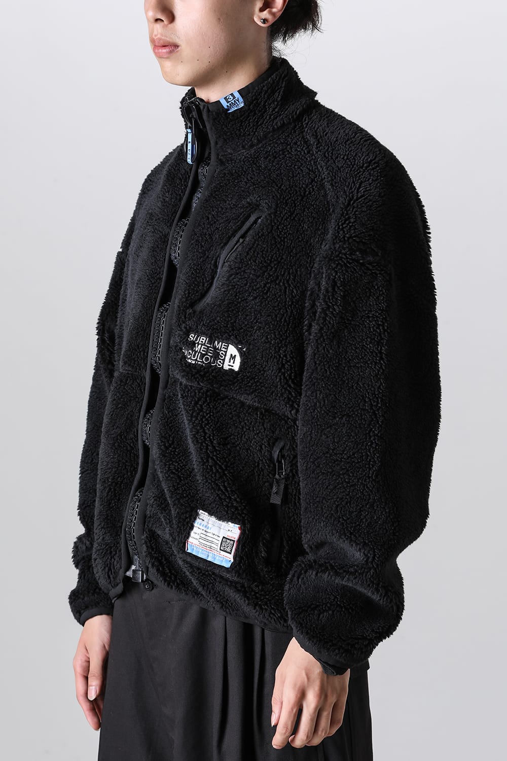 Wide Back Boa Blouson Black